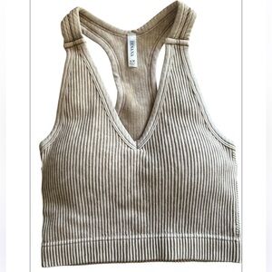 Zenana Ultra Soft Ribbed Crop Tank NWT